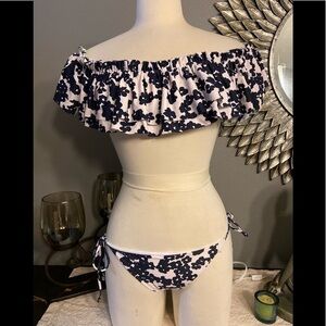Rachel Roy two piece Ruffle top bikini